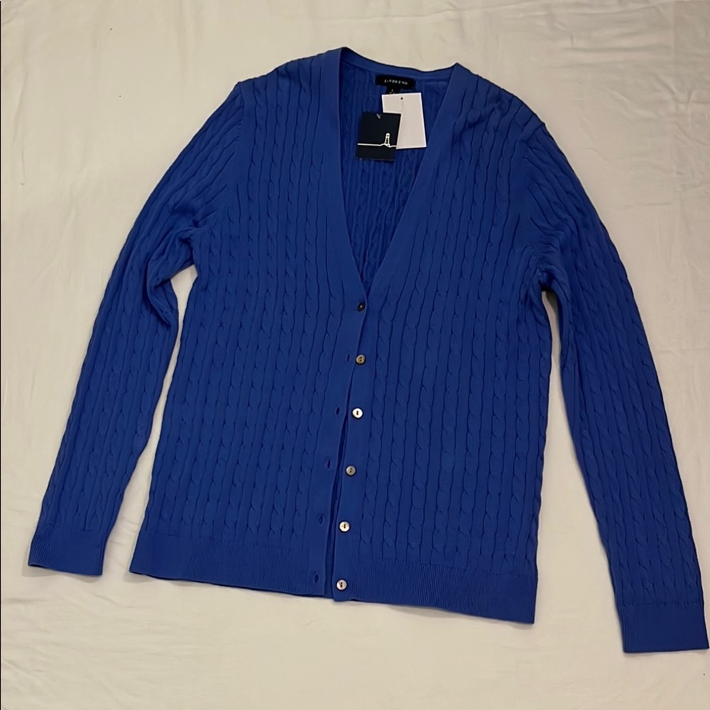 Lands' End Blue Women's Cardigan Sweater